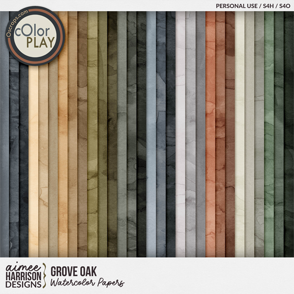 Grove Oak Watercolor Papers by Aimee Harrison
