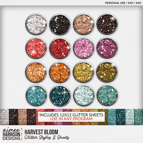 Harvest Bloom Glitters by Aimee Harrison