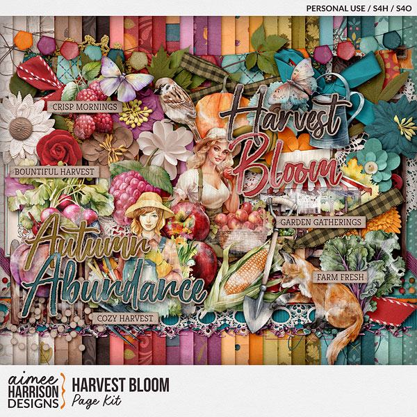 Harvest Bloom Page Kit by Aimee Harrison