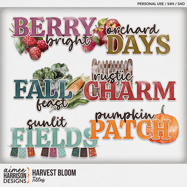 Harvest Bloom Titles by Aimee Harrison