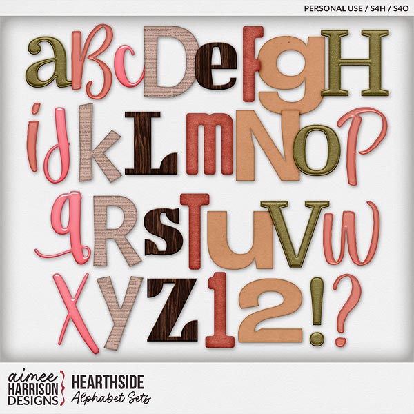 Hearthside Alphabet Sets by Aimee Harrison