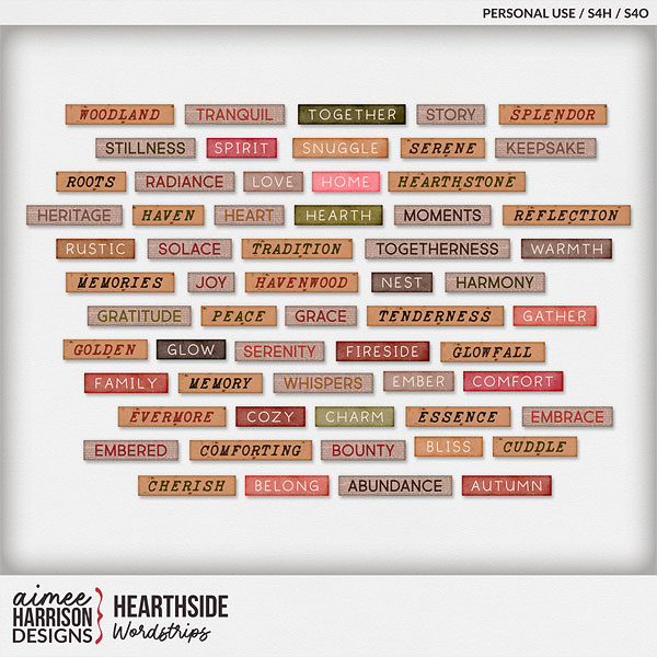 Hearthside Wordstrips by Aimee Harrison