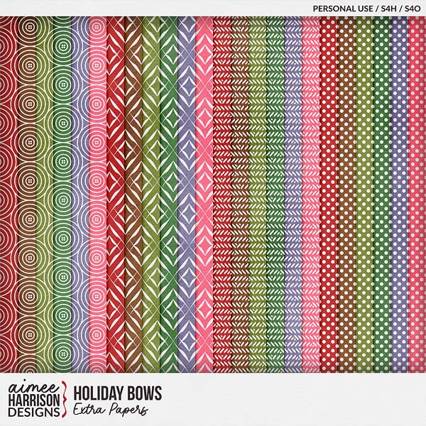 Holiday Bows Extra Papers by Aimee Harrison