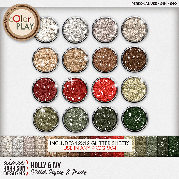 Holly & Ivy Glitters by Aimee Harrison