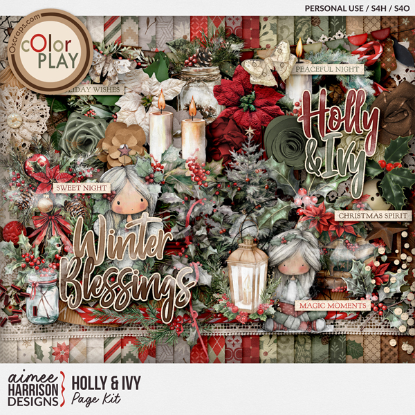 Holly & Ivy Page Kit by Aimee Harrison