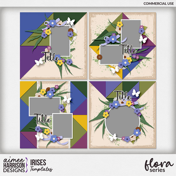 Irises Templates by Aimee Harrison