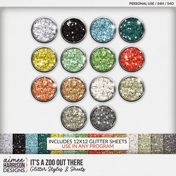 It's a Zoo Out There Glitters by Aimee Harrison