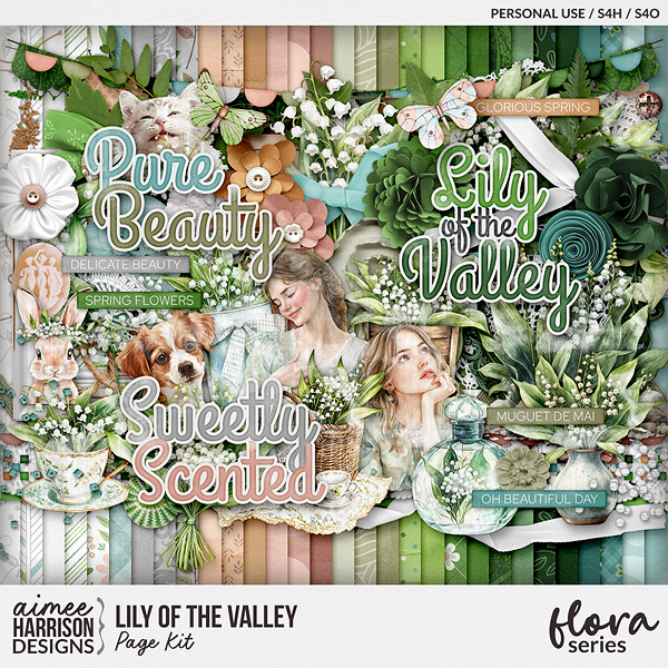 Lily of the Valley Page Kit by Aimee Harrison