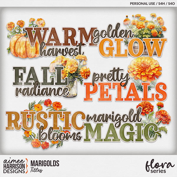 Marigolds Titles by Aimee Harrison