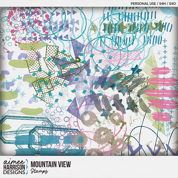 Mountain View Stamps by Aimee Harrison