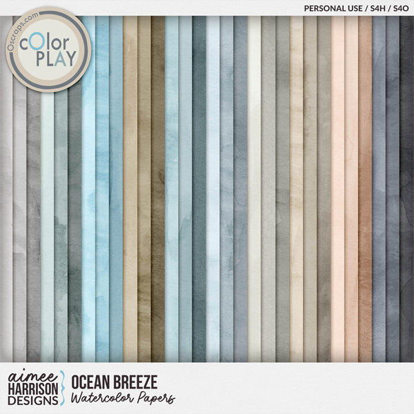 Ocean Breeze Watercolor Papers by Aimee Harrison