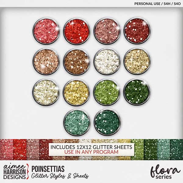Poinsettias Glitters by Aimee Harrison