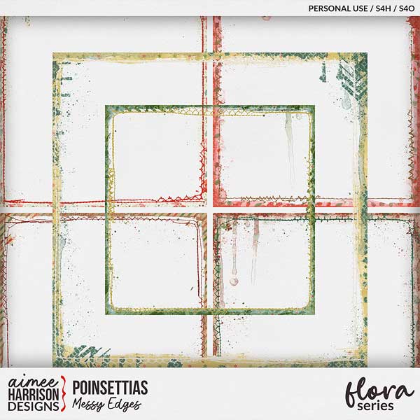 Poinsettias Messy Edges by Aimee Harrison