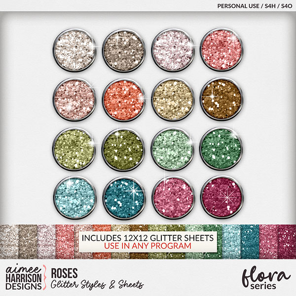 Roses Glitters by Aimee Harrison