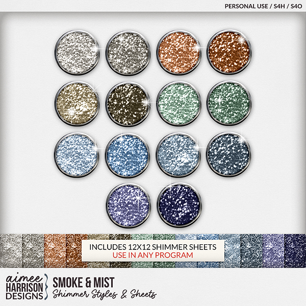 Smoke & Mist Shimmers by Aimee Harrison