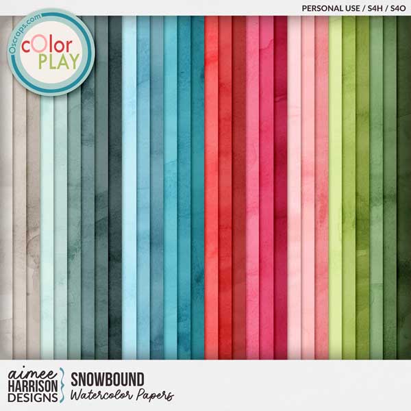Snowbound Watercolor Papers by Aimee Harrison