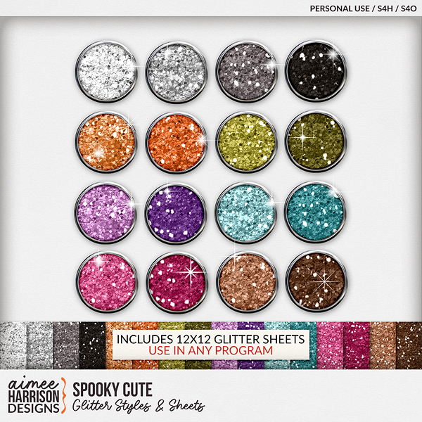 Spooky Cute Glitters by Aimee Harrison