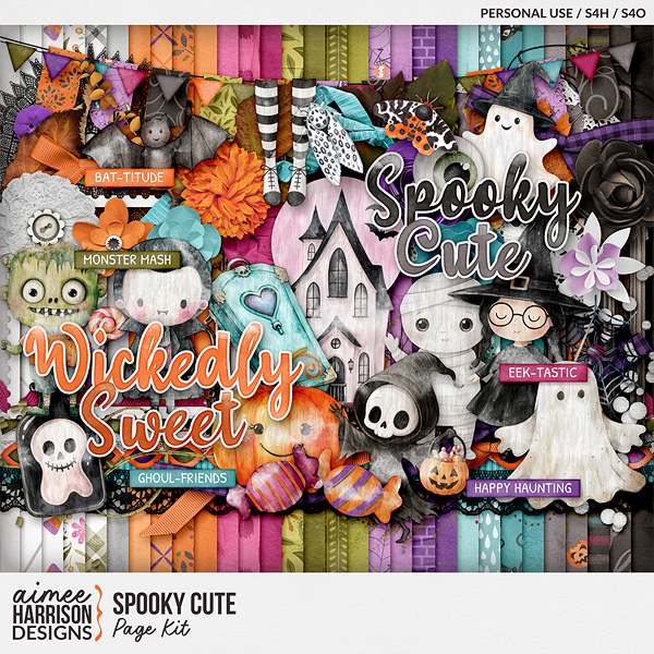 Spooky Cute Page Kit by Aimee Harrison
