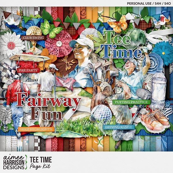 Tee Time Page Kit by Aimee Harrison