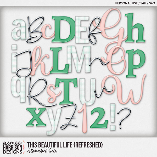 This Beautiful Life {refreshed} Alphabet Sets by Aimee Harrison