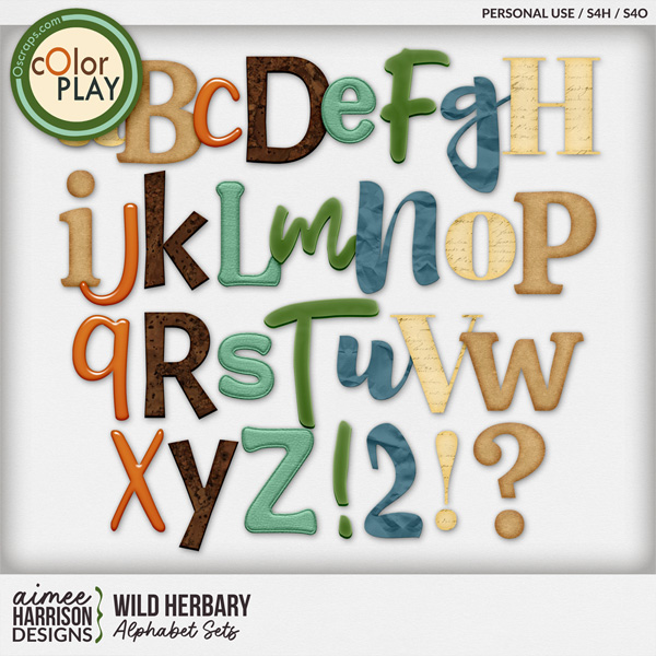 Wild Herbary Alphabet Sets by Aimee Harrison