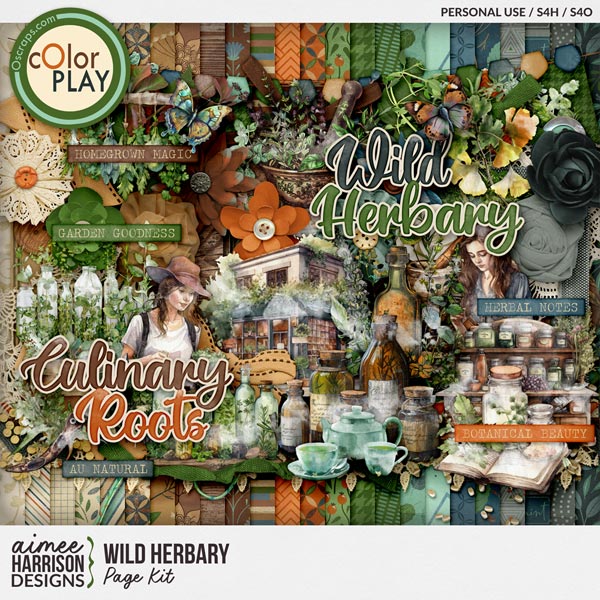 Wild Herbary Page Kit by Aimee Harrison