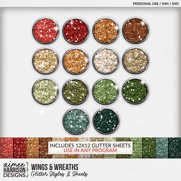 Wings & Wreaths Glitters by Aimee Harrison