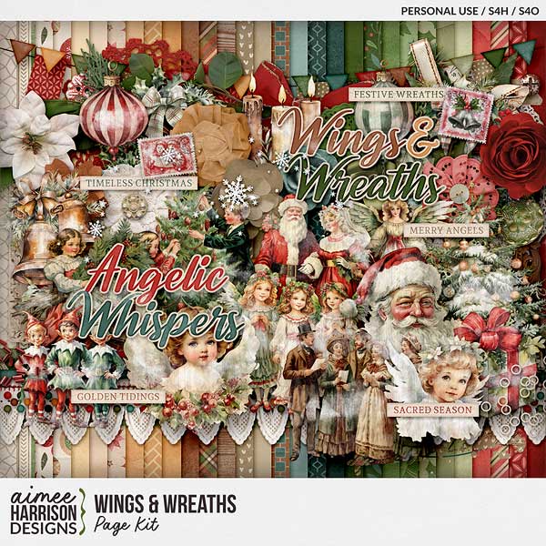 Wings & Wreaths Page Kit by Aimee Harrison
