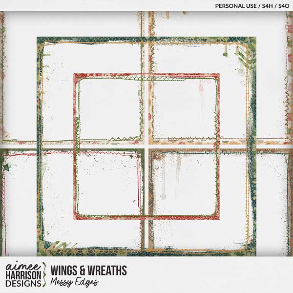Wings & Wreaths Messy Edges by Aimee Harrison