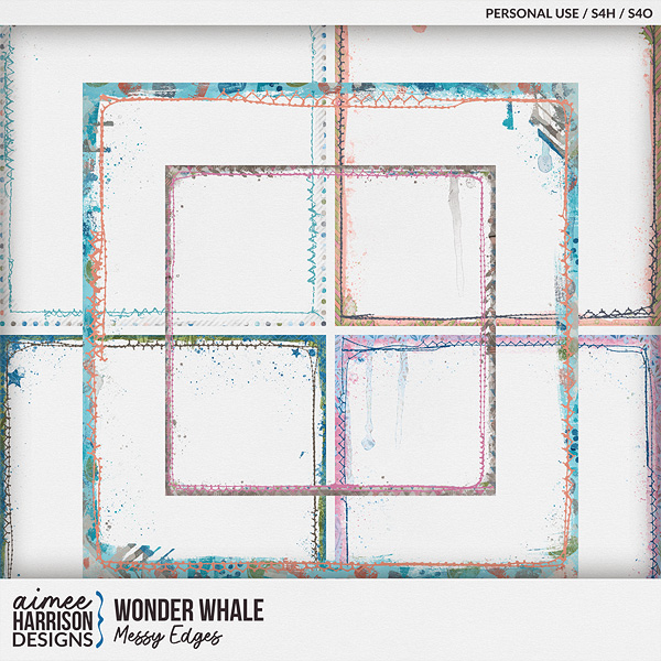 Wonder Whale Messy Edges by Aimee Harrison