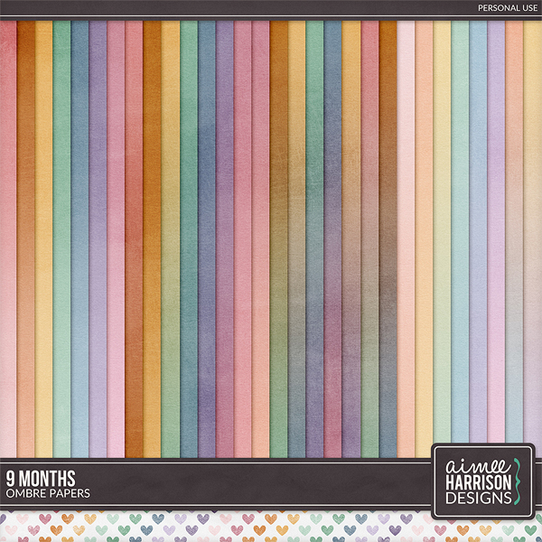 9 Months Ombre Papers by Aimee Harrison