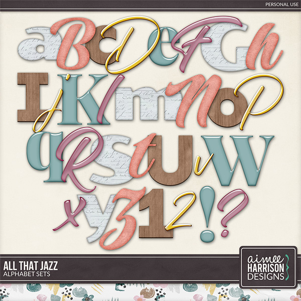 All That Jazz Alpha Sets by Aimee Harrison