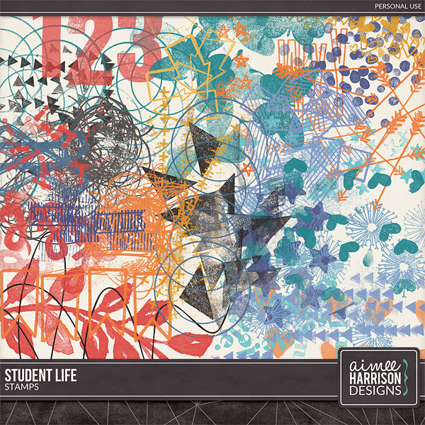 Student Life Stamps by Aimee Harrison