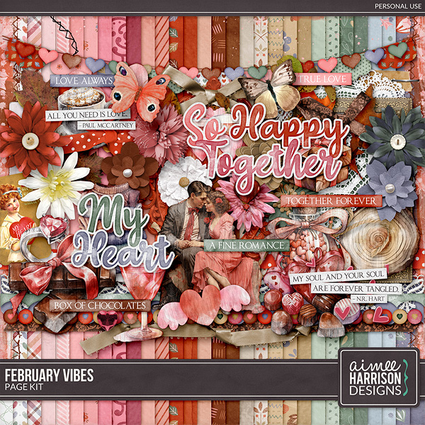 February Vibes Page Kit by Aimee Harrison