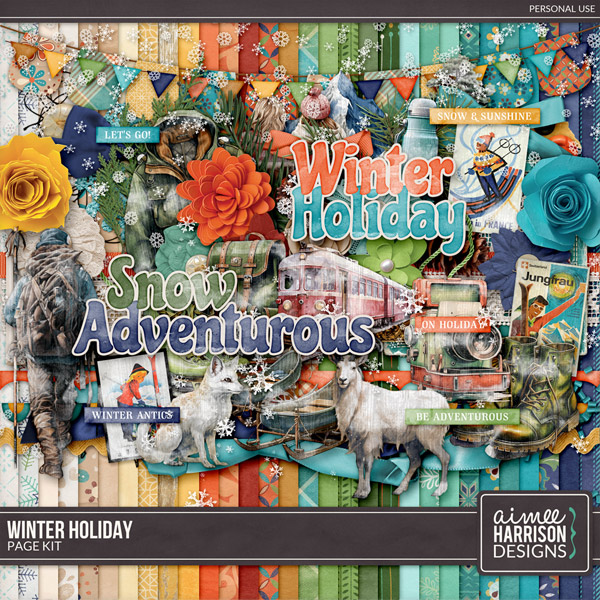 Winter Holiday Page Kit by Aimee Harrison