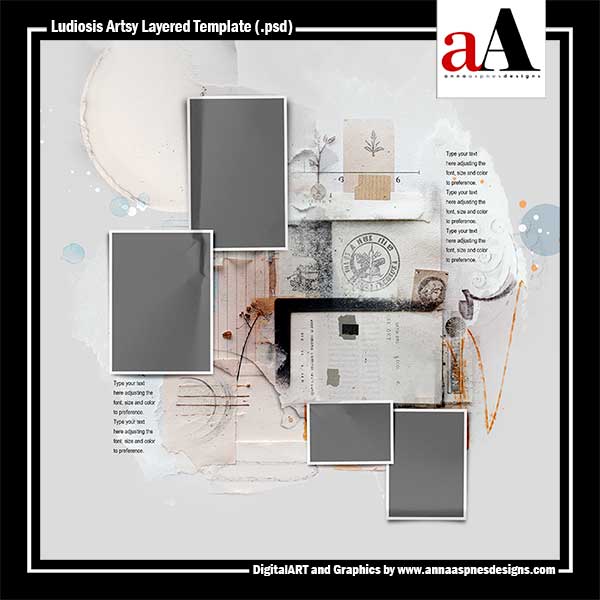 Ludiosis Artsy Layered Template