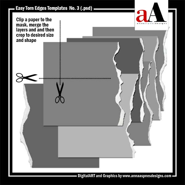Easy Torn Edge Templates No 3