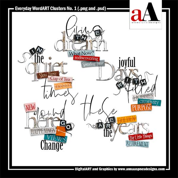Everyday WordART Clusters No 1