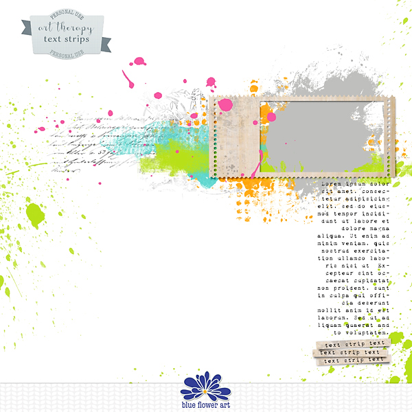 Art Therapy - Text Strips 1 Art Therapy - Text Strips 1