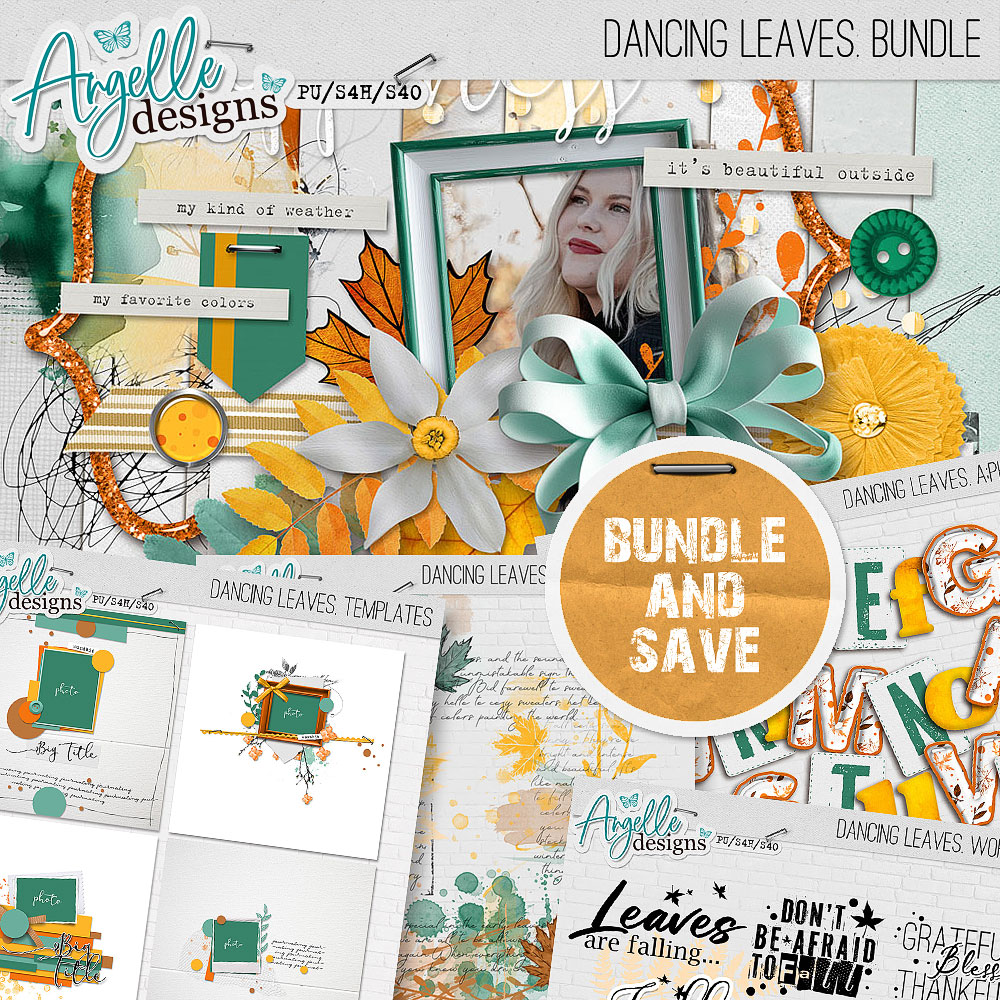 Dancing Leaves Bundle by Angelle Designs  