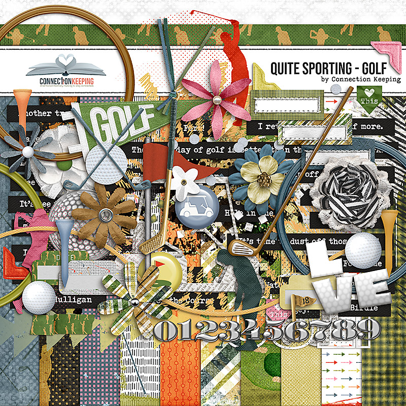 Digital Scrapbook Pack, Quite Sporting Golf Kit by Connection Keeping