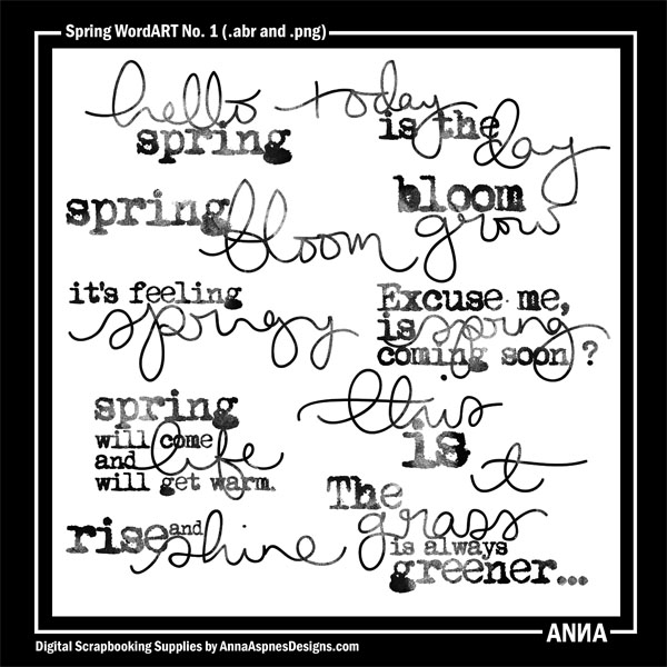 Spring WordART No 1