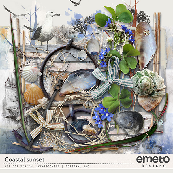 Coastal Sunset Kit by emeto designs 