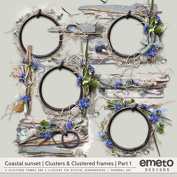 Coastal Sunset Clusters and Clustered frames | Part 1 | by emeto designs