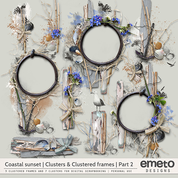 Coastal Sunset Clusters and Clustered frames | Part 2 | by emeto designs