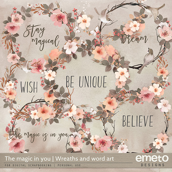 FWP The magic in you - Wreaths and word art by emeto FWP The magic in you - Wreaths and word art by emeto