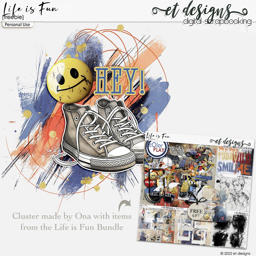 Life is Fun Freebie Cluster for et designs