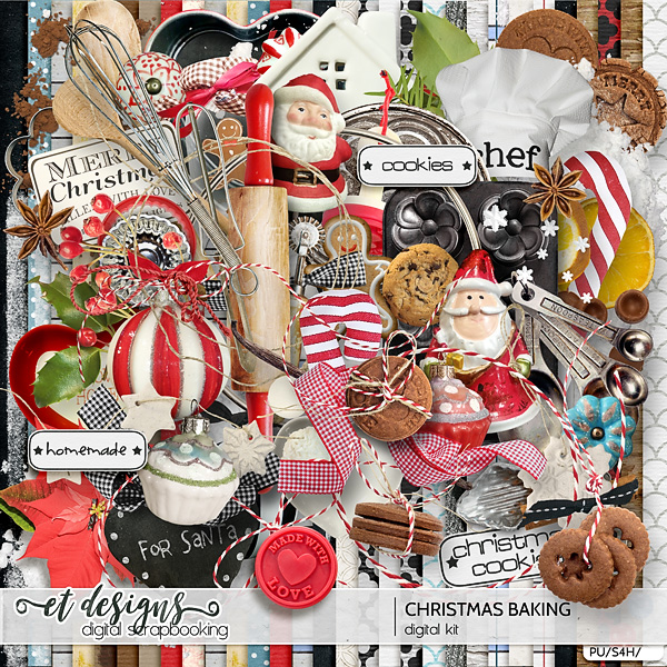 Christmas Baking kit and ornaments and labels