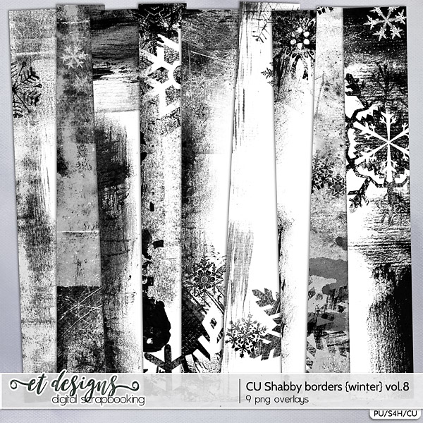 CU Shabby Borders vol.8 {Winter}