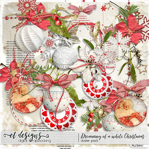 Dreaming of a white Christmas Clusters by et designs